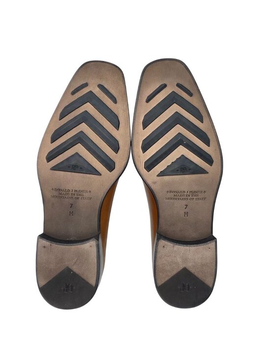 NEW Donald J. Pliner Italy Wholecut Tan Calf Leather Derby Mens 7M Dress Shoes main image 14